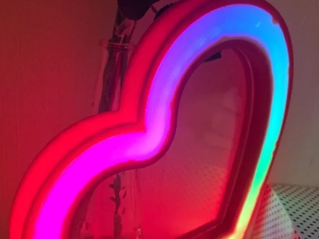 RGB Neon Heart Sign (Standing Desk Lamp)