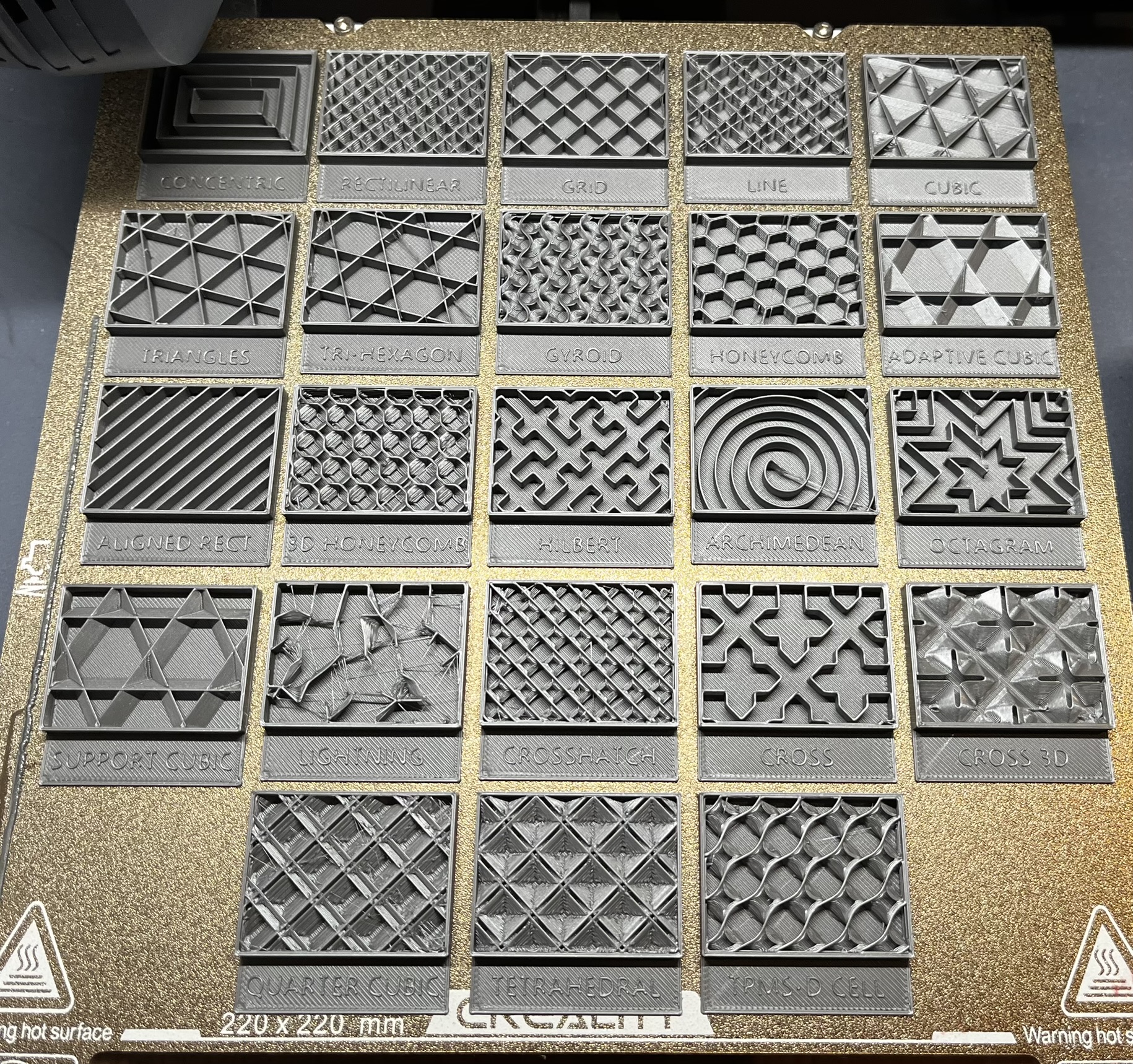 Creality Print - Infill & Surface patterns