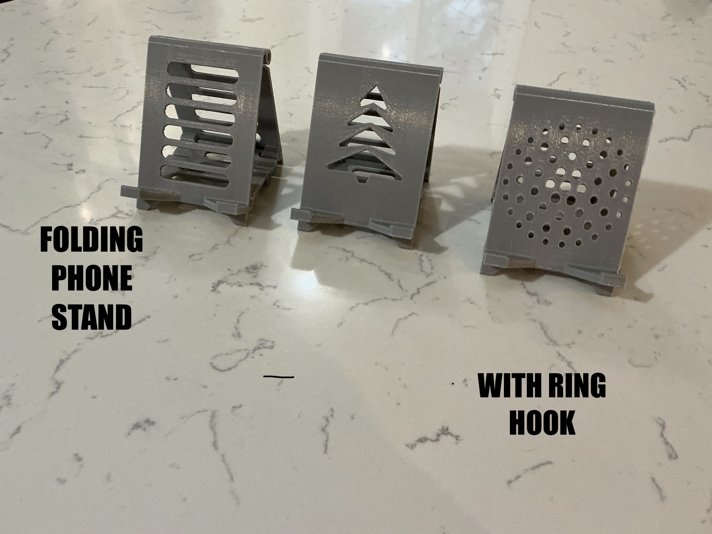 FOLDING PHONE STAND WITH RING HOOK-MULTIPLE PATTERNS