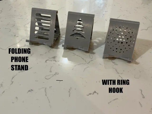 FOLDING PHONE STAND WITH RING HOOK-MULTIPLE PATTERNS
