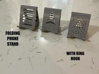 FOLDING PHONE STAND WITH RING HOOK-MULTIPLE PATTERNS