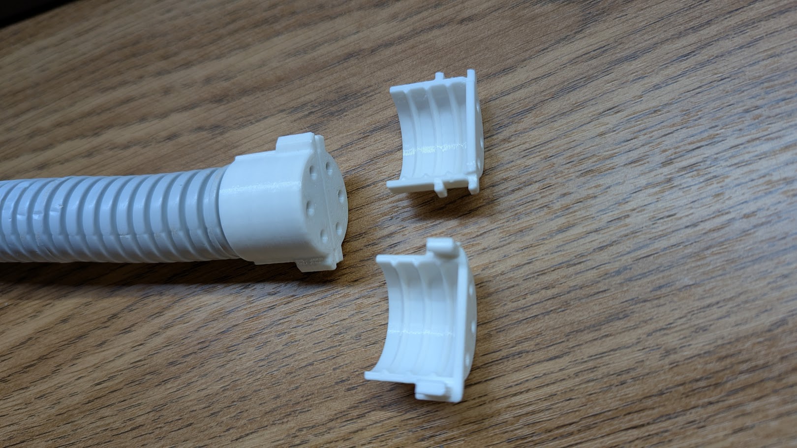 End cap for 25 mm flexible corrugated plastic conduit.