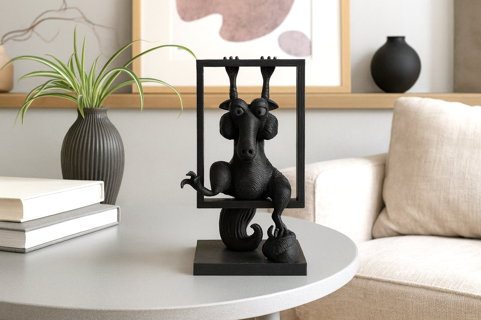 Ice Age Scrat the Squirrel with an Acorn Sculpture