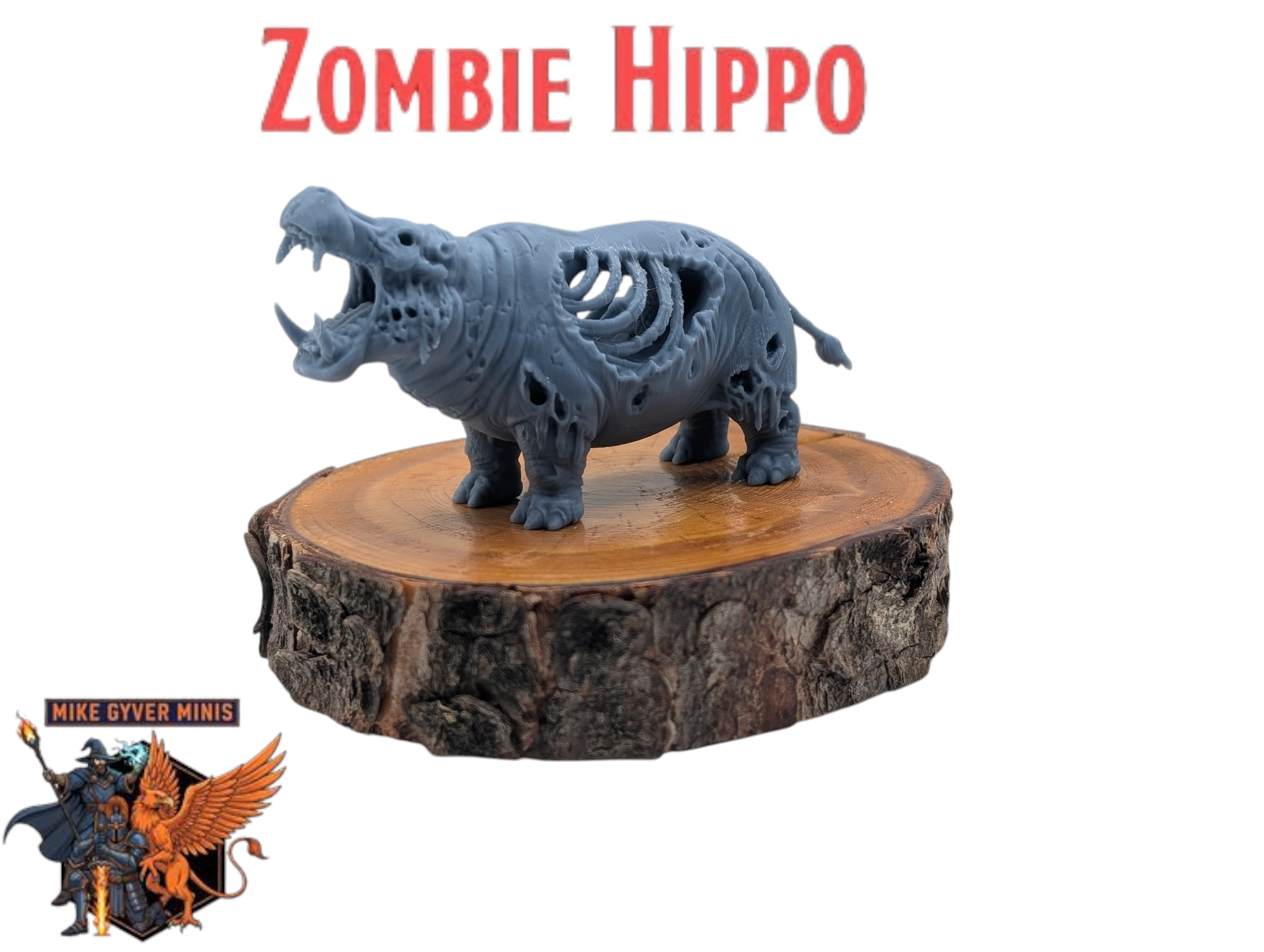 Zombie Hippo - MGM Print-Ready Mini