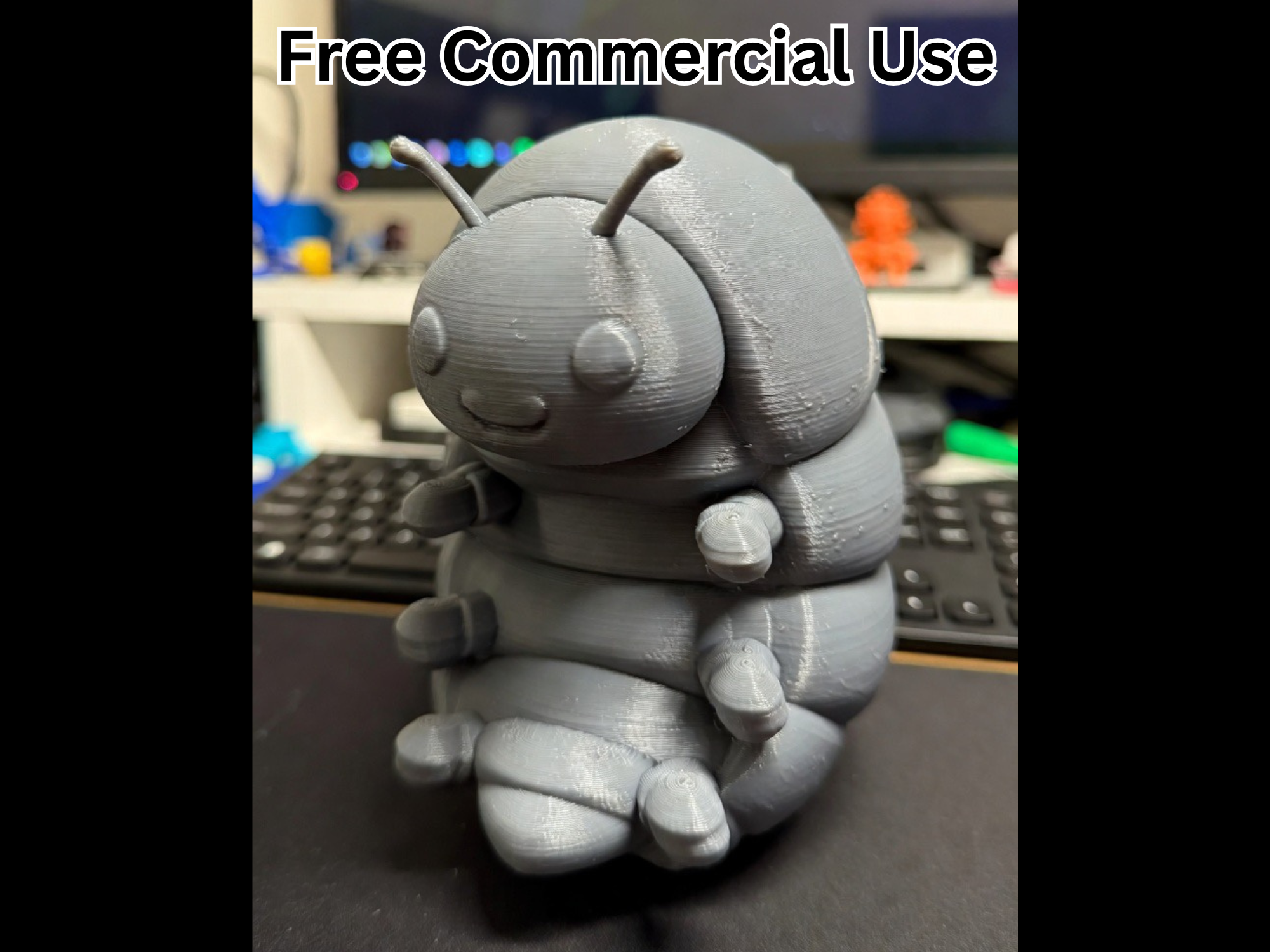 Cute Roly-Poly Pill Bug Figure