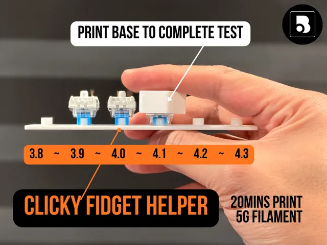 Clicky Fidget Helper - Snap Fit (Fast Print)