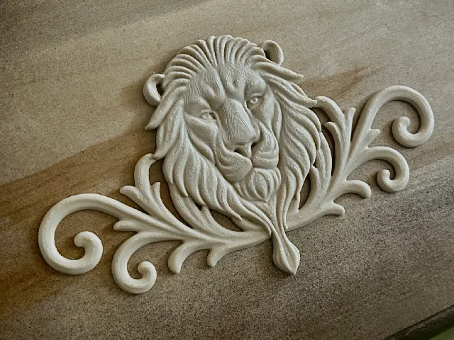 relief set lion animal symbol model
