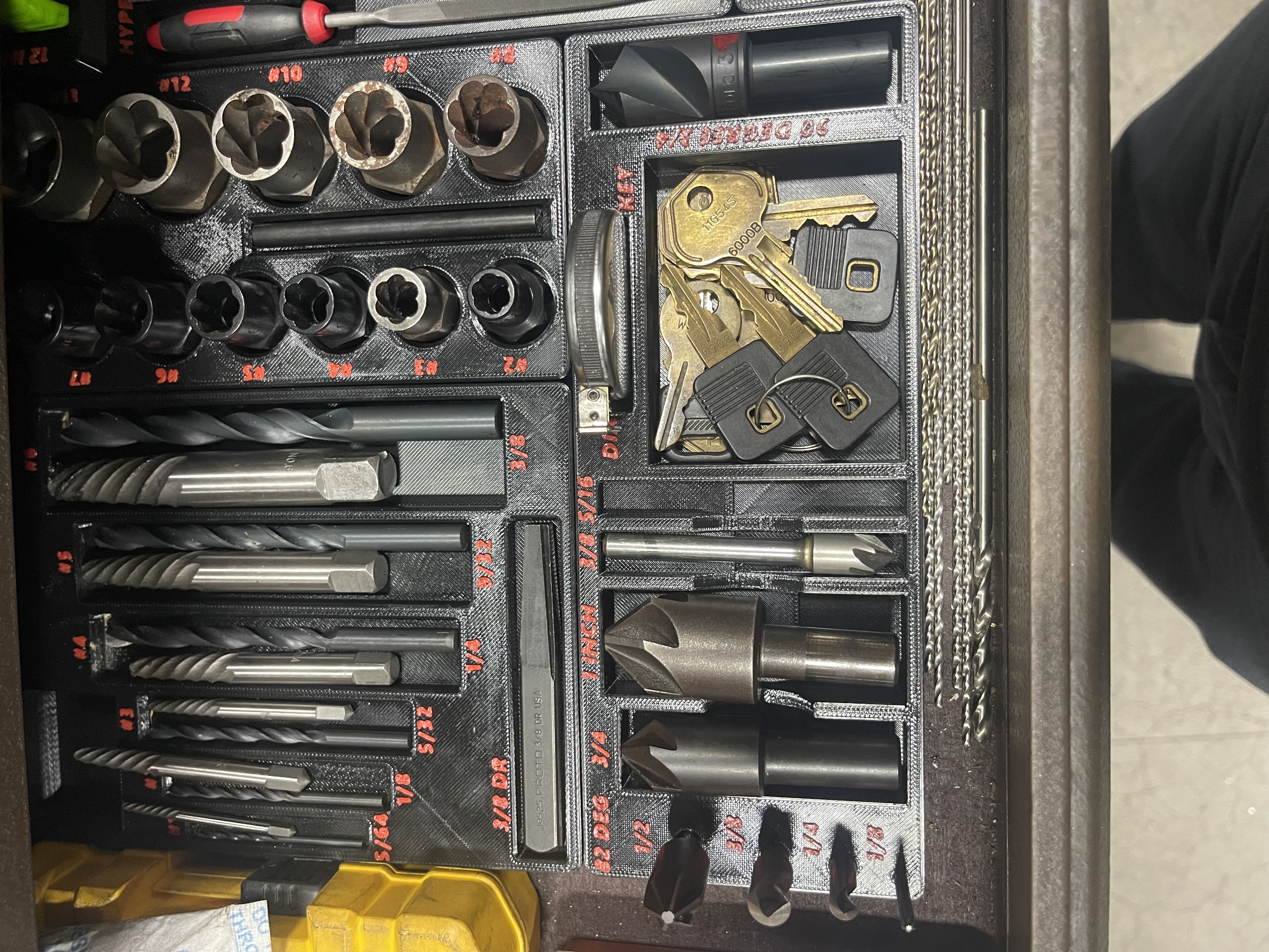 GRIDFINITY MACHINIST CHAMFER TOOL ORGANIZER