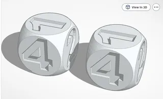 Dice with numbers