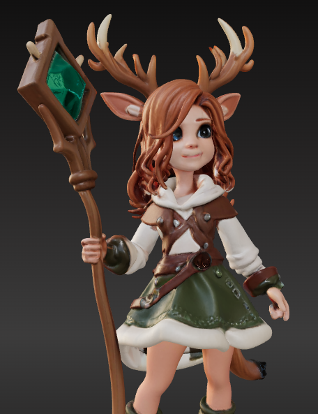 AI generated deer girl model