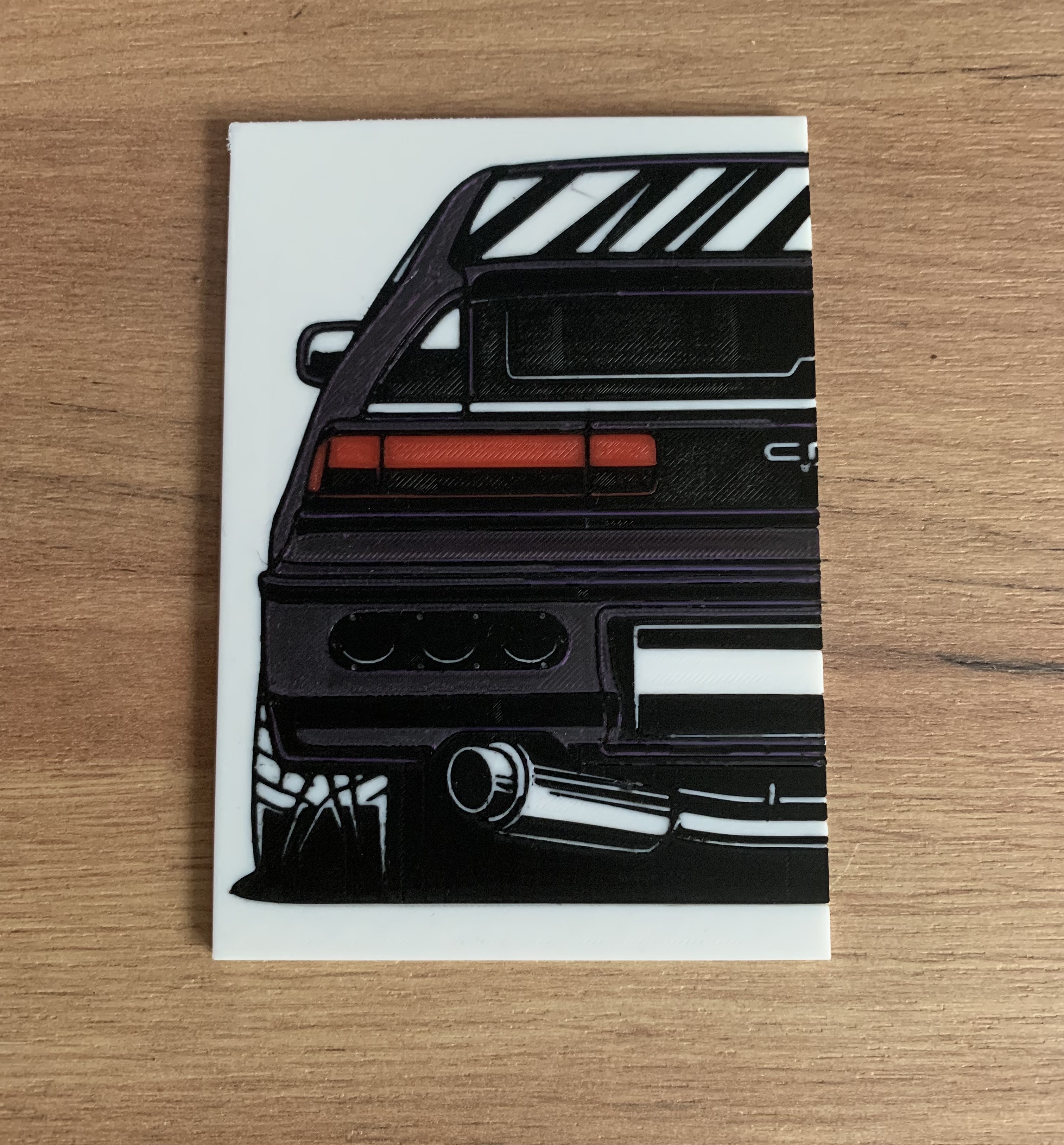 Honda CRX rear view wall art