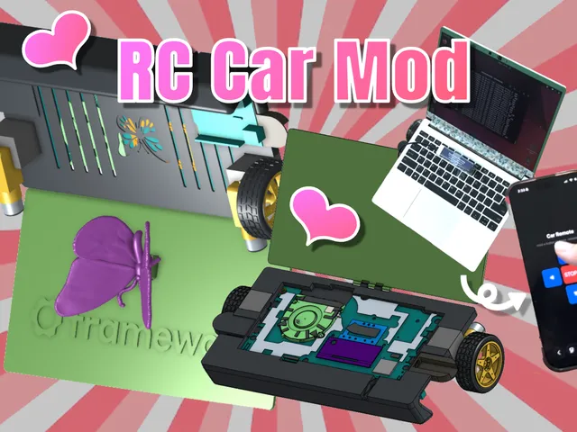 Framework RC Car Mod + Butterfly Mainboard Stand