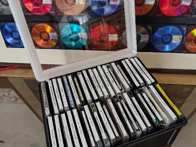 Case for 40 MiniDiscs with transparent lid