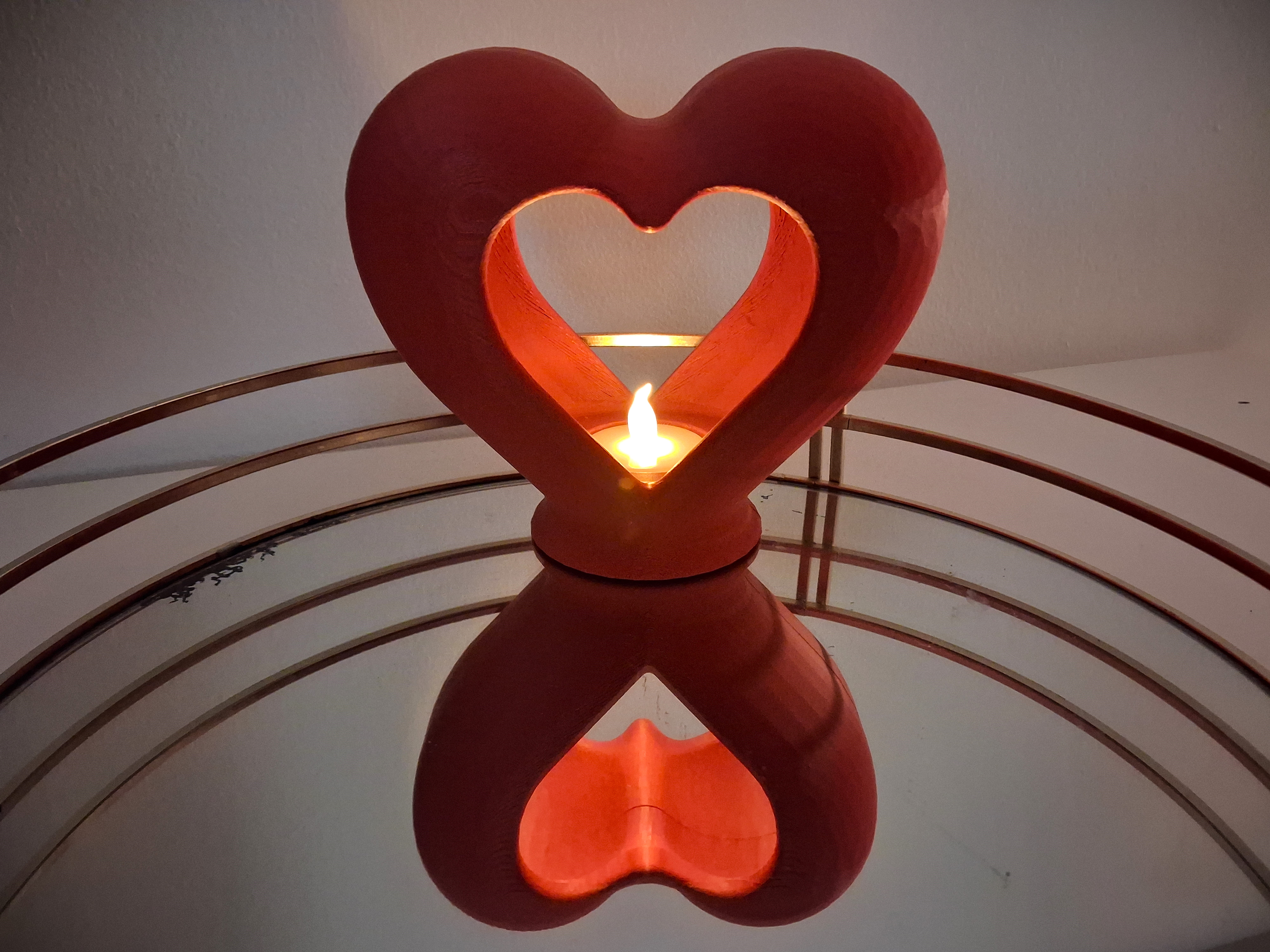 Heart Tea Light Lamp