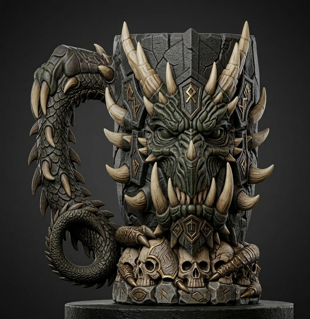 Dragon Mug by Leo Yee