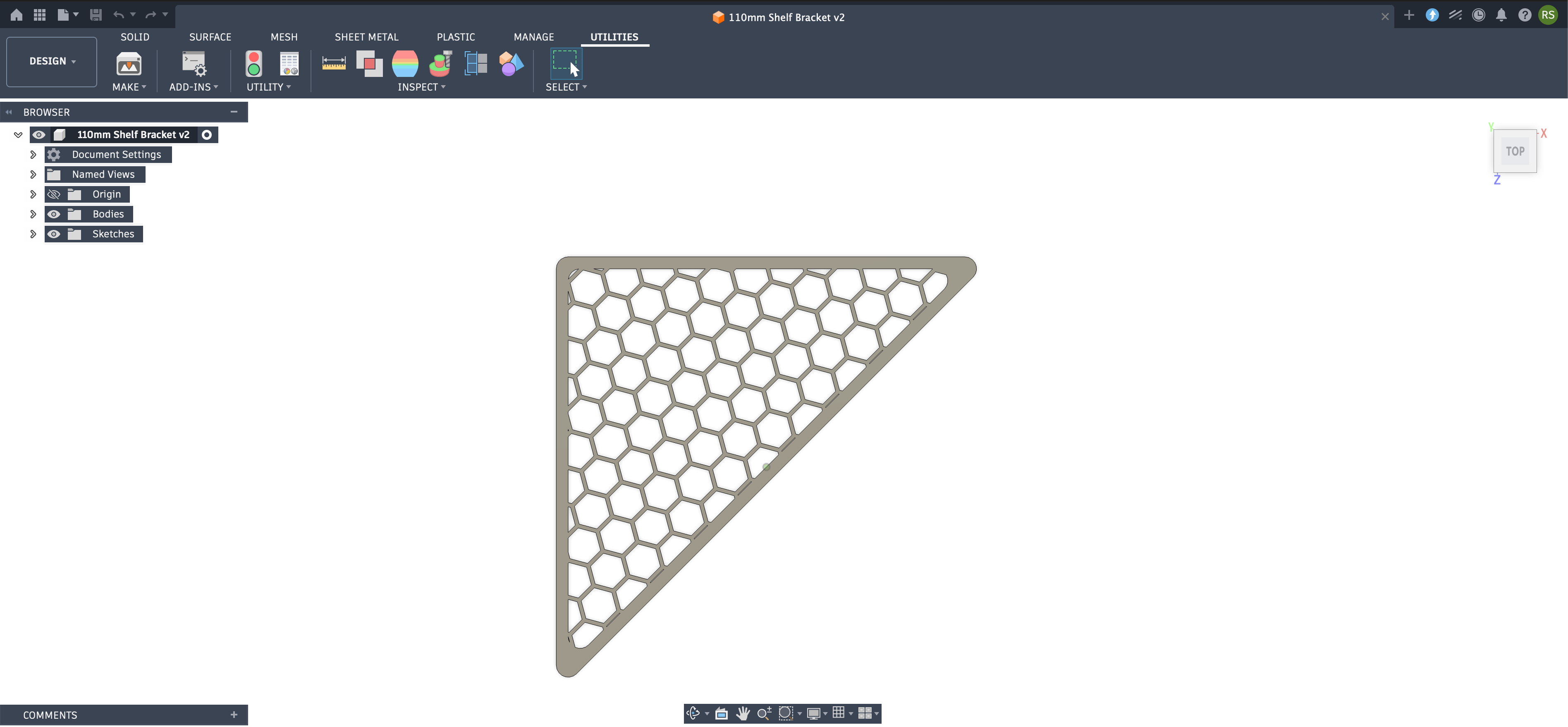 Hexagon is Bestagon Pattern Shelf Bracket