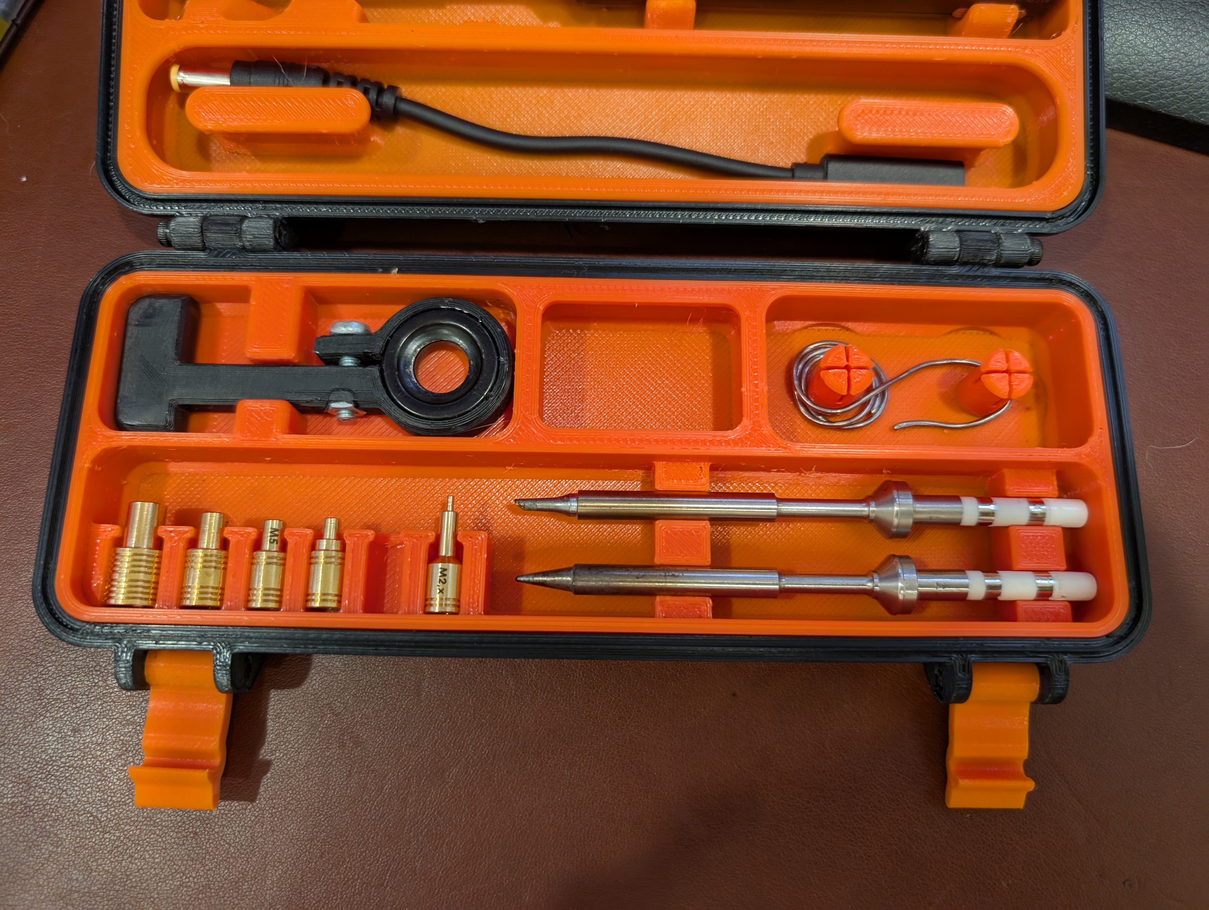 CNC Kitchen Tips Soldering Iron Case Insert With Two Spare Tips 3D model thumbnail