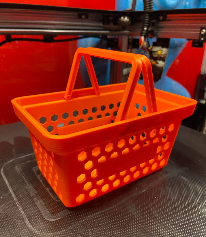 Desk Shopping Basket (Support Free) by LayerOne3D