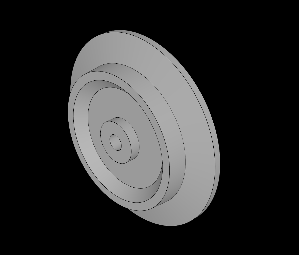 Lego Compatible (2879.dat) Train Wheel with Open Centre for Wheel Bogie