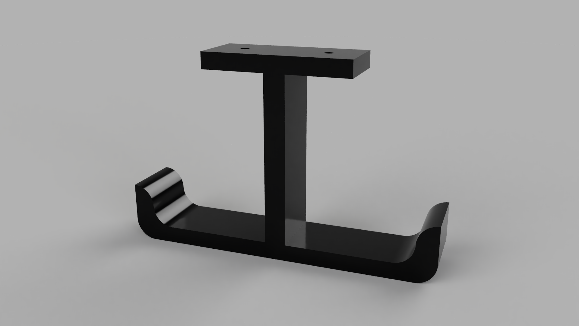 Slim T-Shaped Under-Desk Headphone Mount