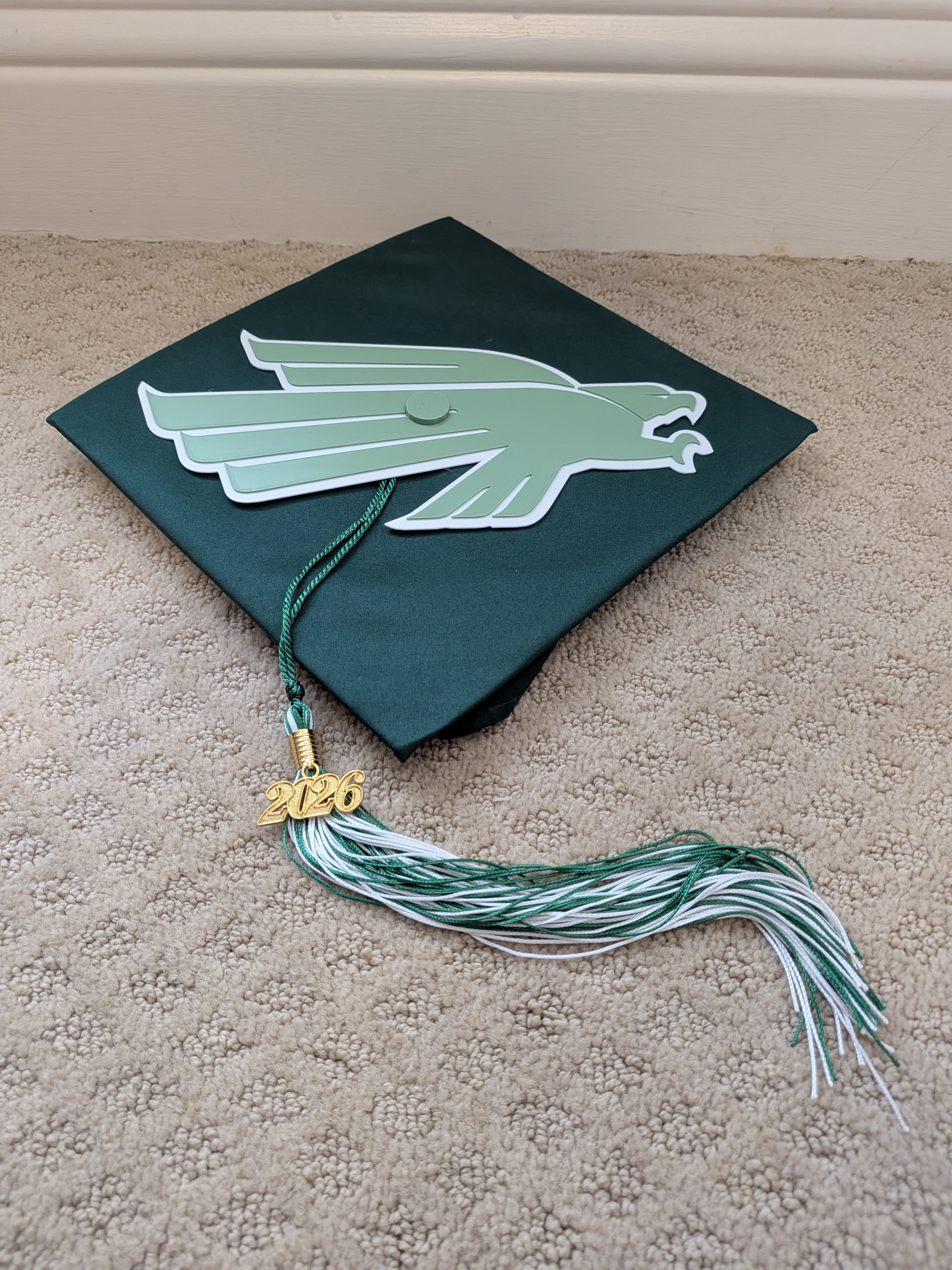 UNT Grad Cap Eagle Topper