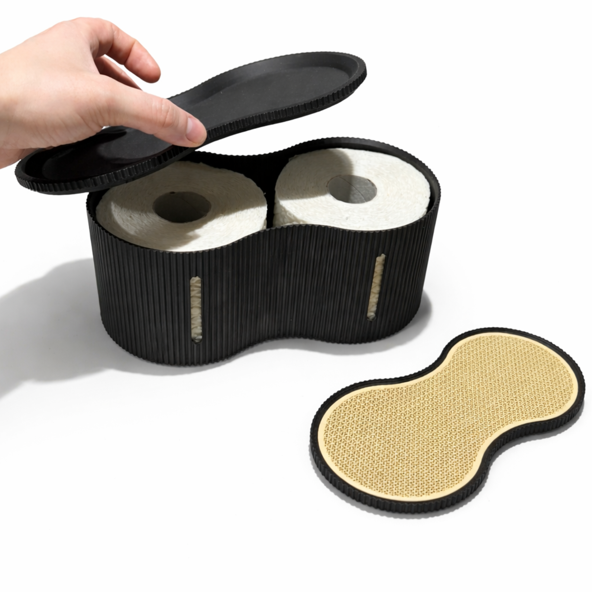 HITAMI - TOILET PAPER ORGANIZER / BATHTOOM DECOR / HOMEDECOR / MODERN DECOR / ORGANIZER — miniatura 8