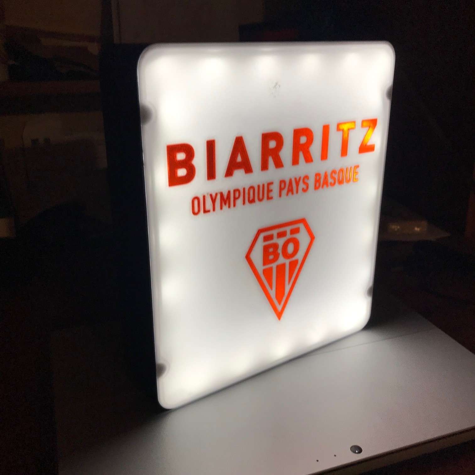 Logo Biarritz Olympique Pays basque rugby (veilleuse rétro-éclairée)