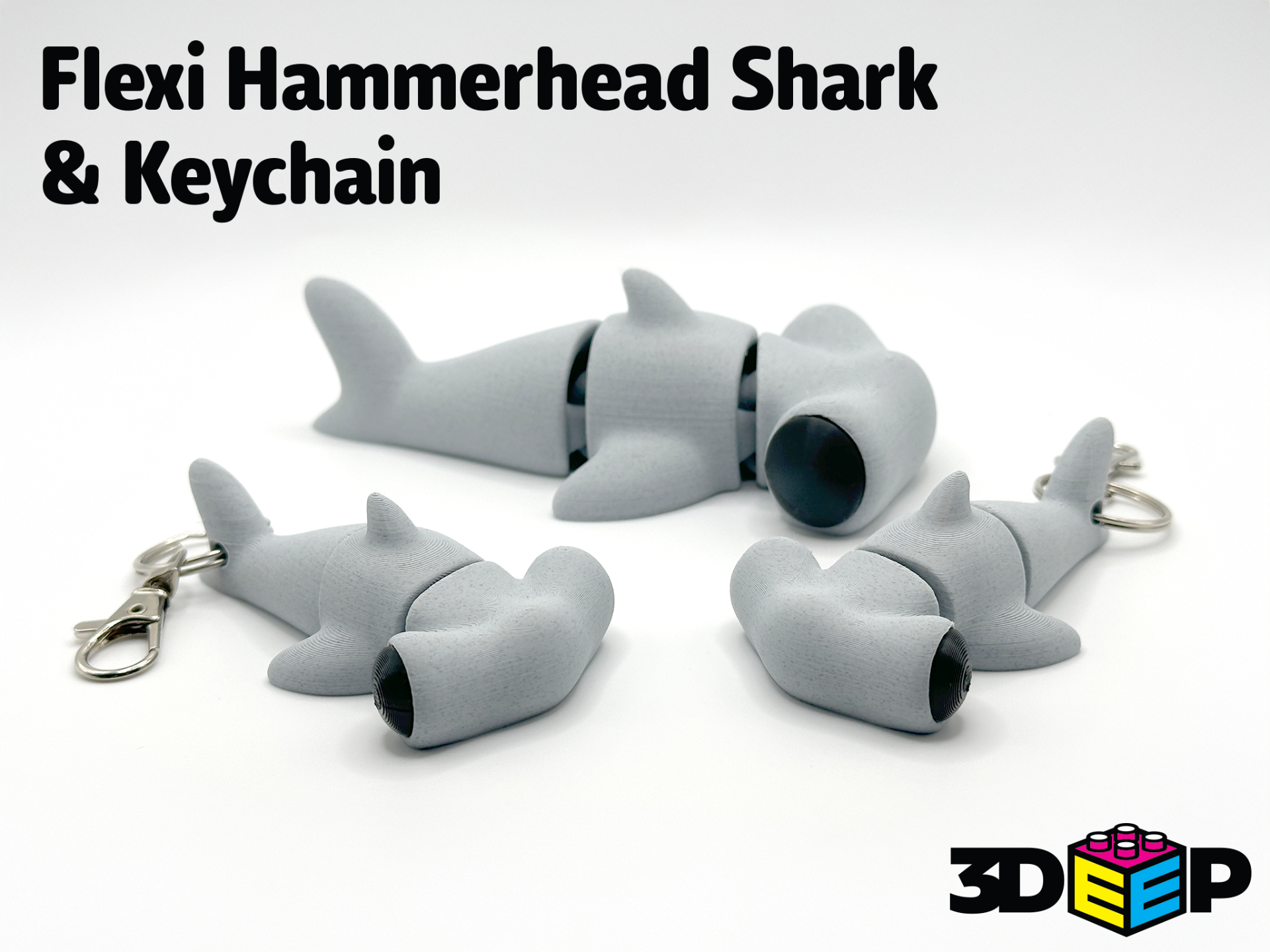 Flexi Hammerhead Shark & Keychain