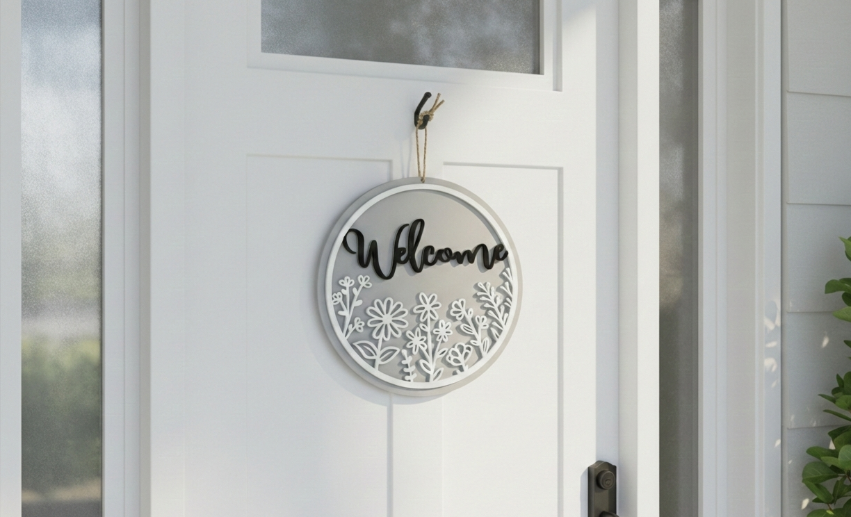 Welcome Door Sign / Wreath