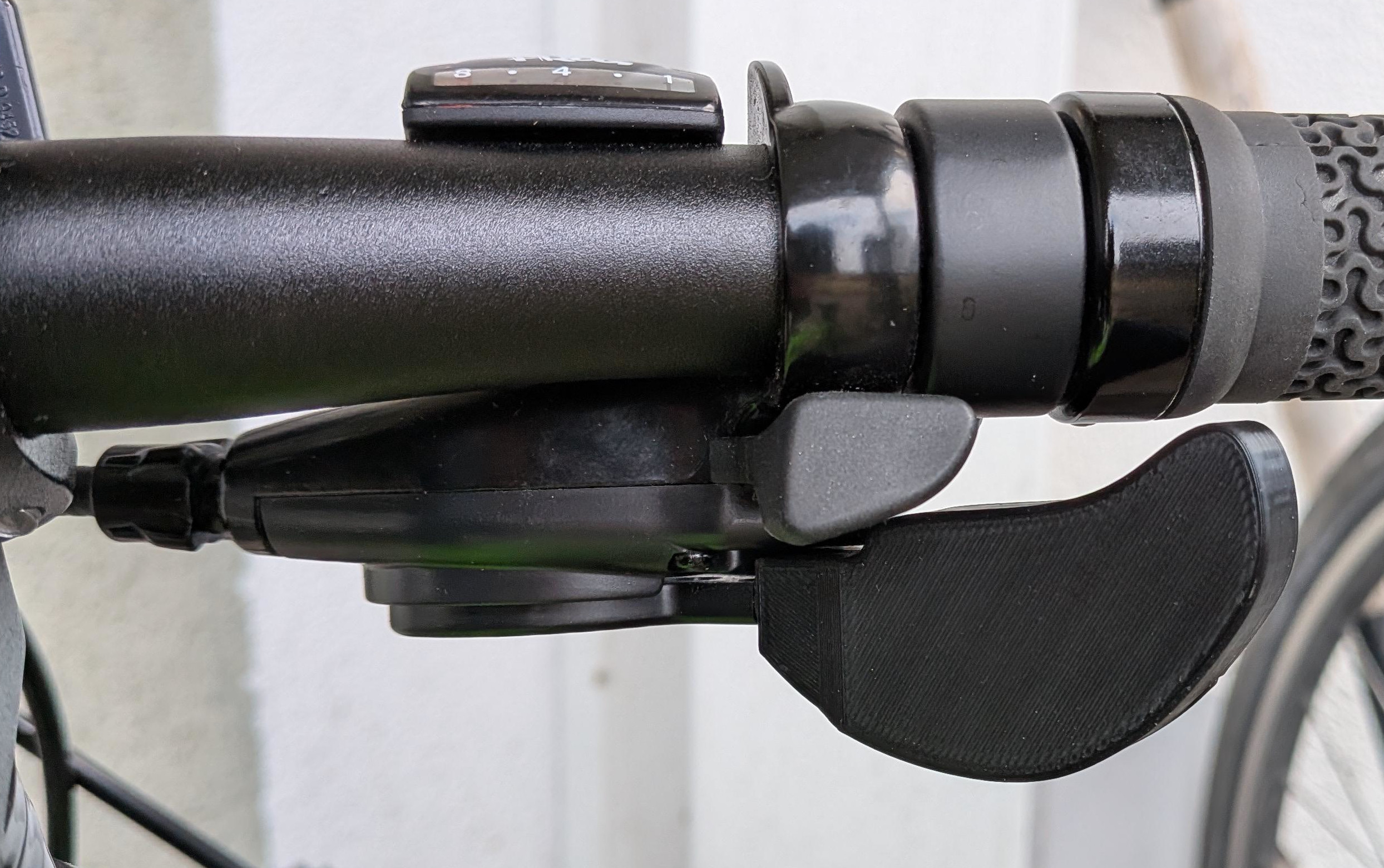 Shifter extension for Microshift TS71-8R and Frog Bike FrogFitTechnology youth-specific shifter