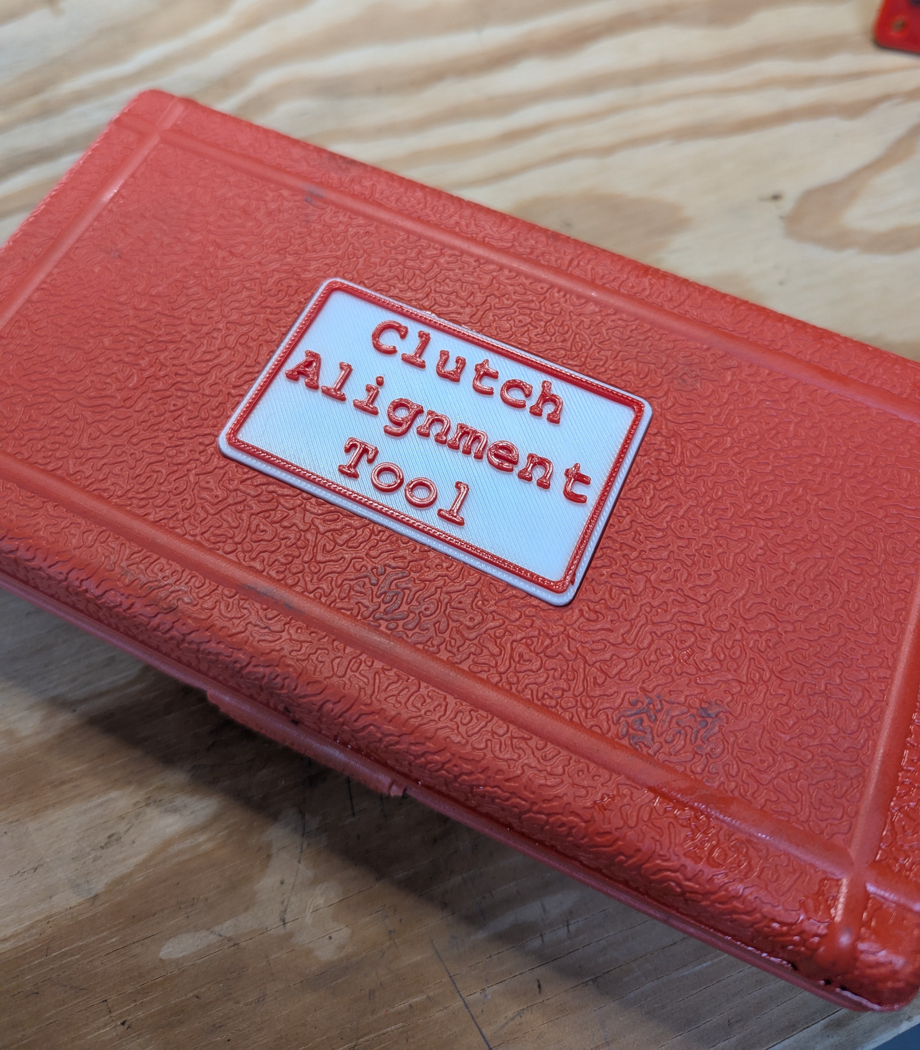 Clutch Alignment Tool Label