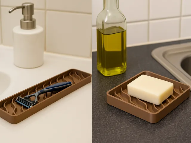 Parametric Wavy Tray – Elevated Drip-Drying Stand for Wet Items