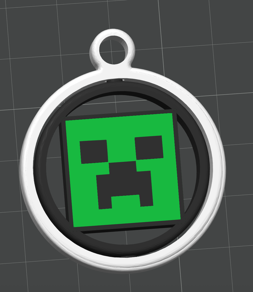 Minecraft gyro keychain