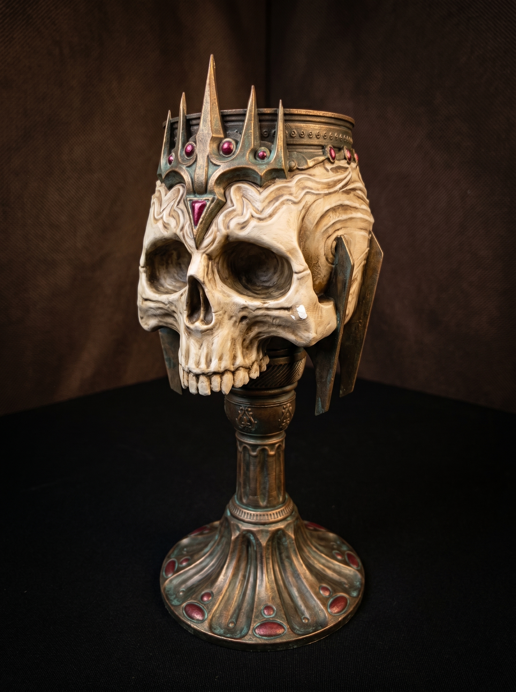 Skull King Goblet STL | Gothic Decor 3D Print | Functional