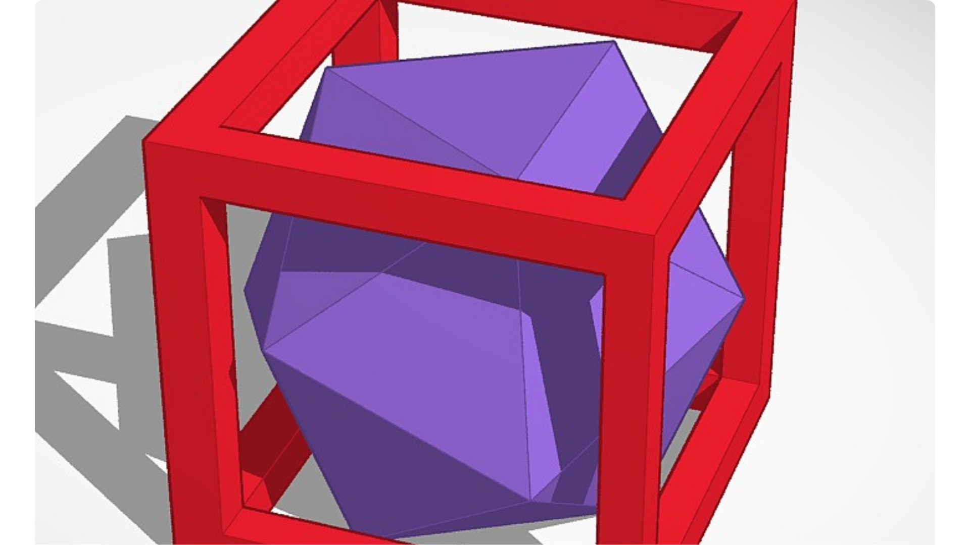 Icosahedron Traped in a frame Fidget Toy