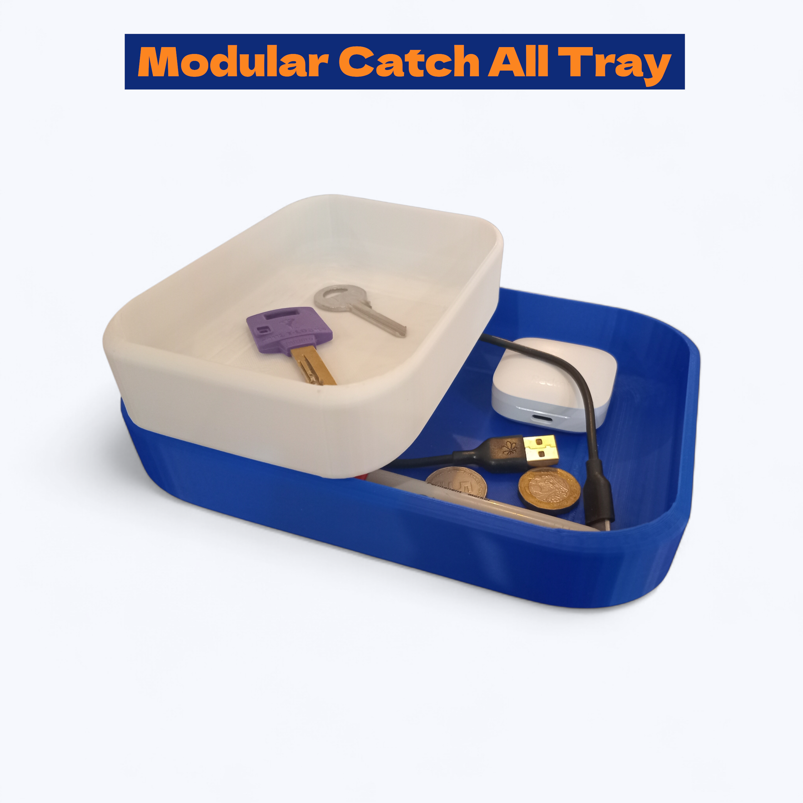 Stackable Modular Catch All Trays. Two Sizes.