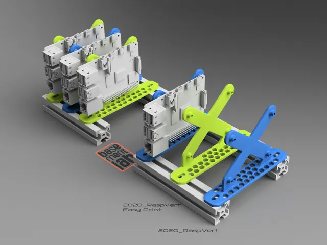 Raspberry Pi 3/4/5 2020 Profile vertical Stand alone / Cluster - Supporto Verticale per profilo 2020