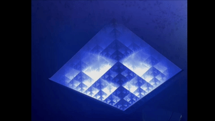 Fractal Pyramid with lighted base