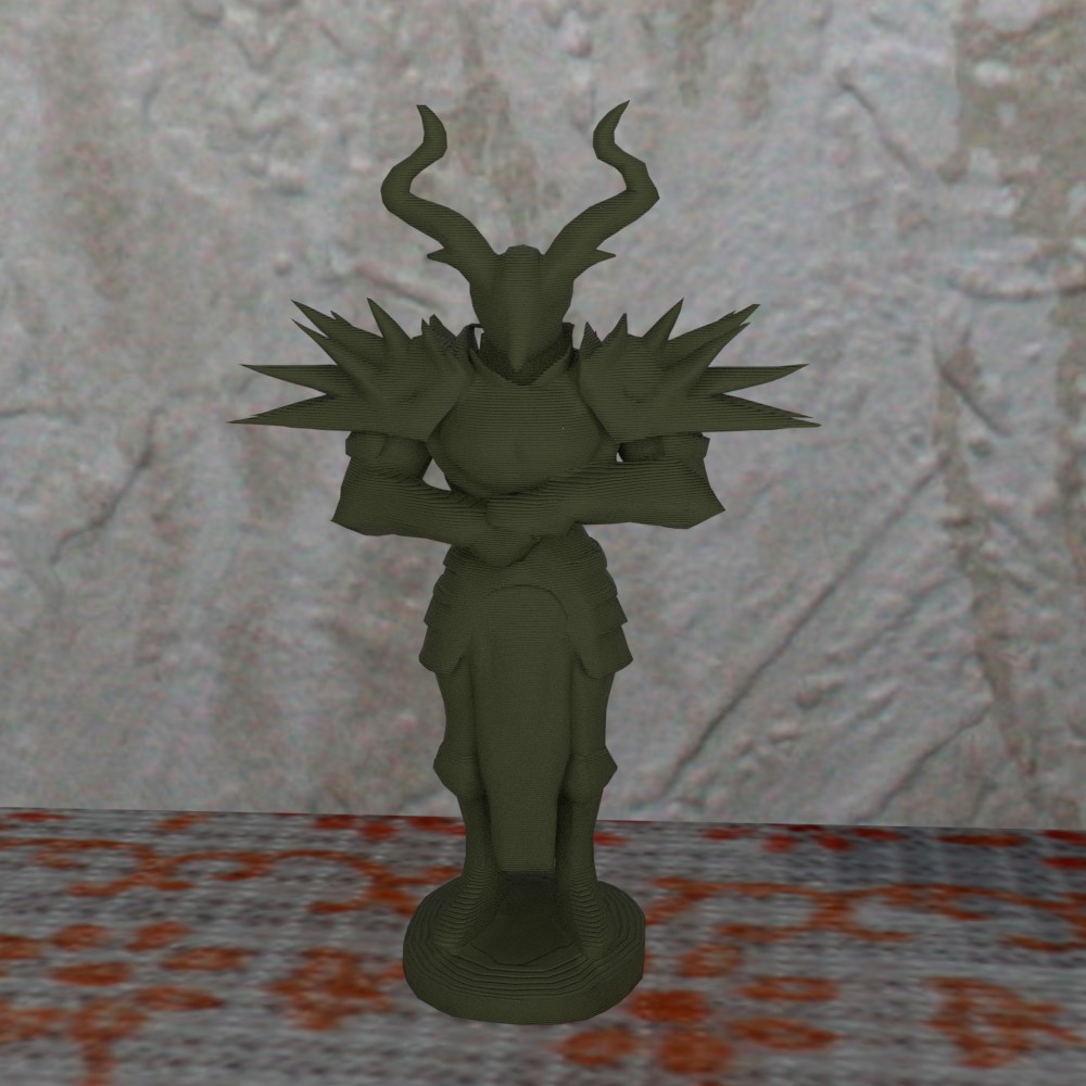 Horned Black knight FDM NOSupport Cretion