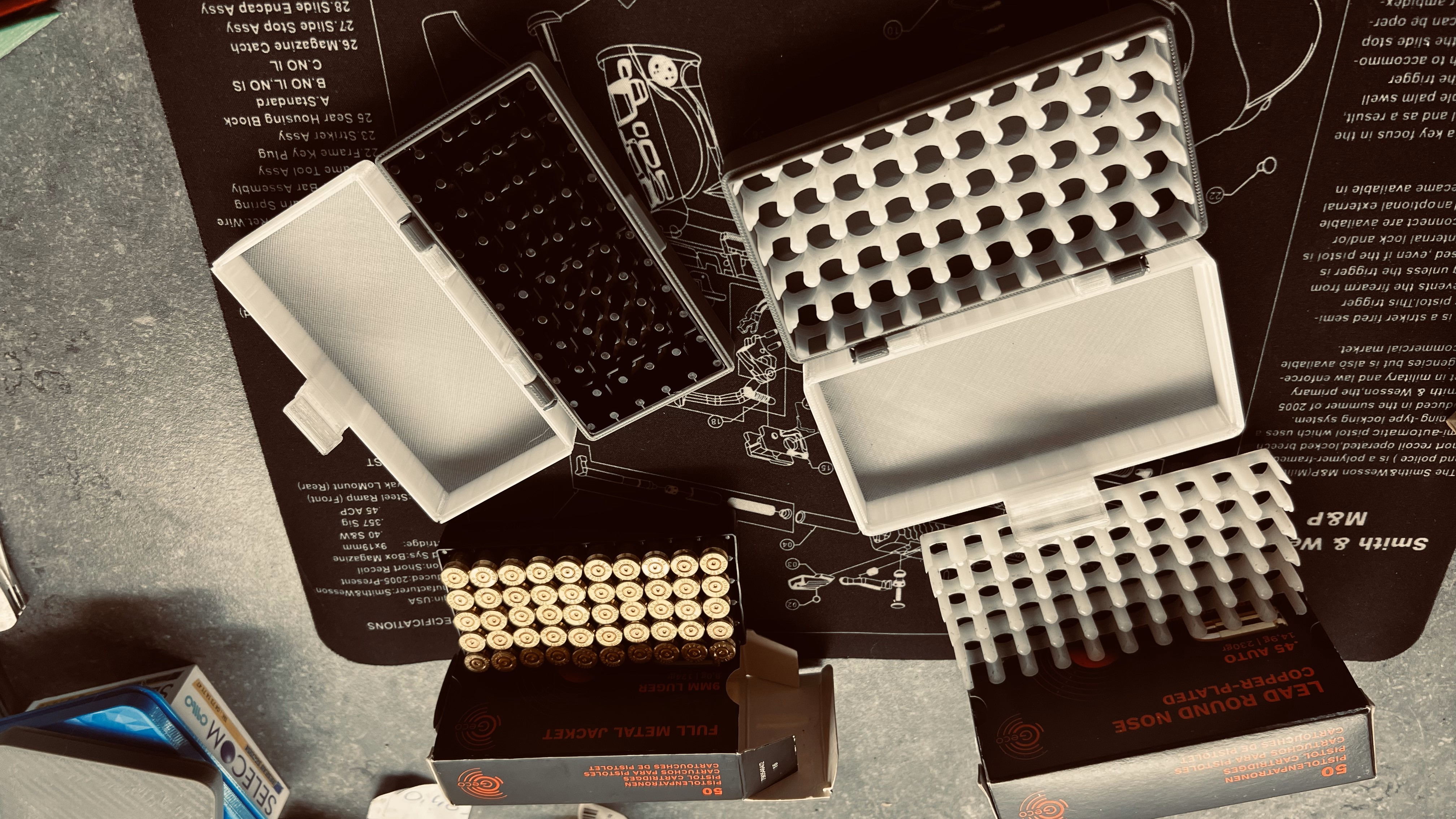 Ammo Box for GECO 9x19 Luger, 45ACP Tray