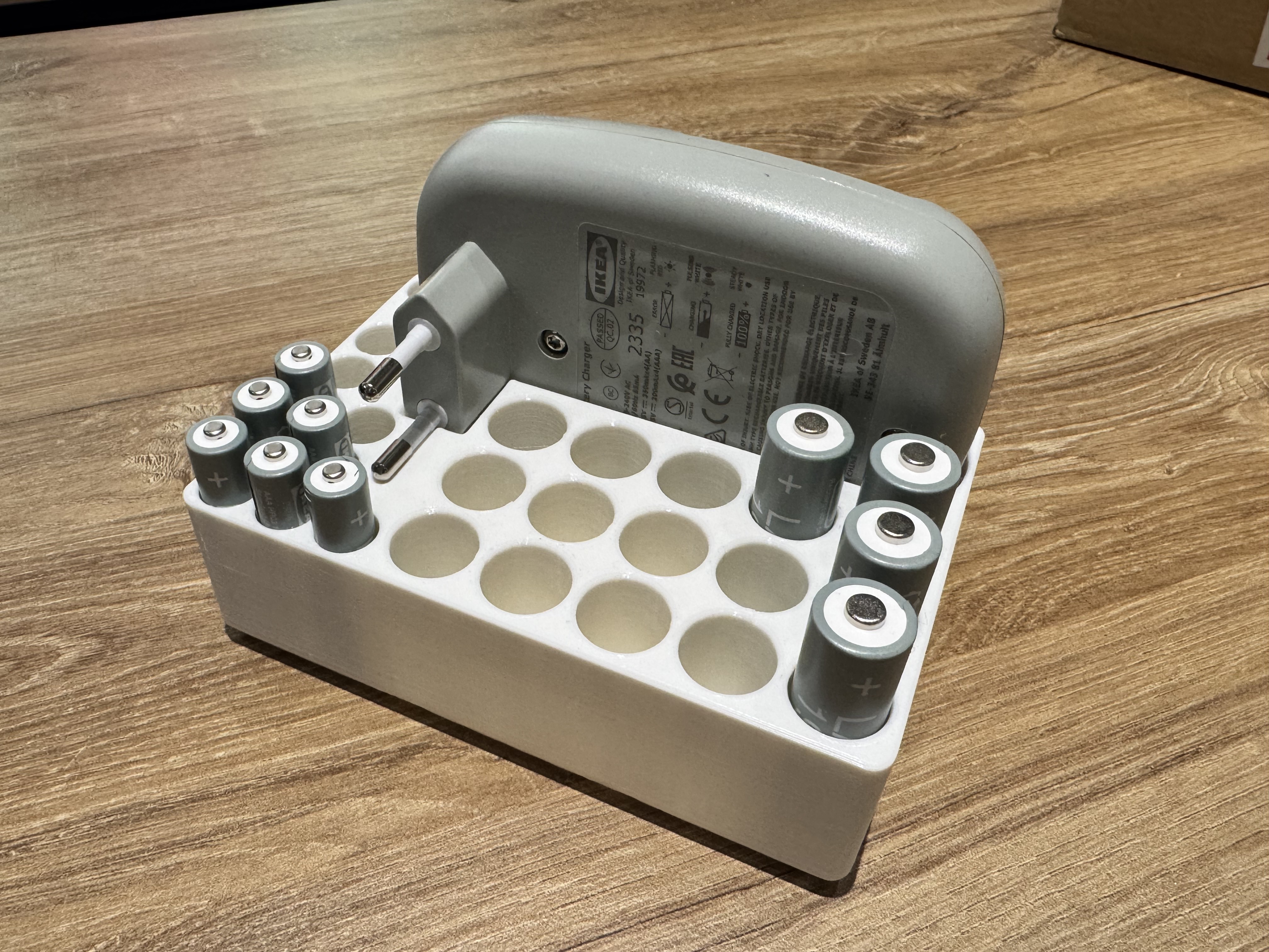 Gridfinity EU IKEA Stenkol Charger and Battery Storage Organizer