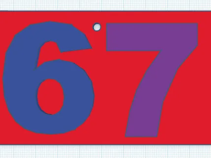 6 7 meme wall art