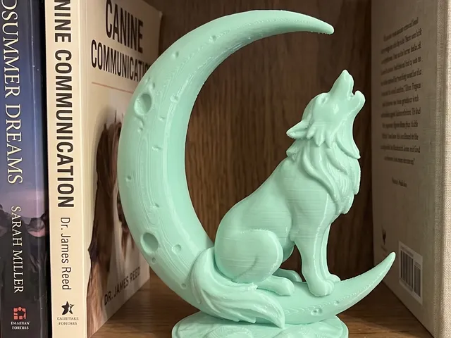 Moon Howler Wolf 3 Statues