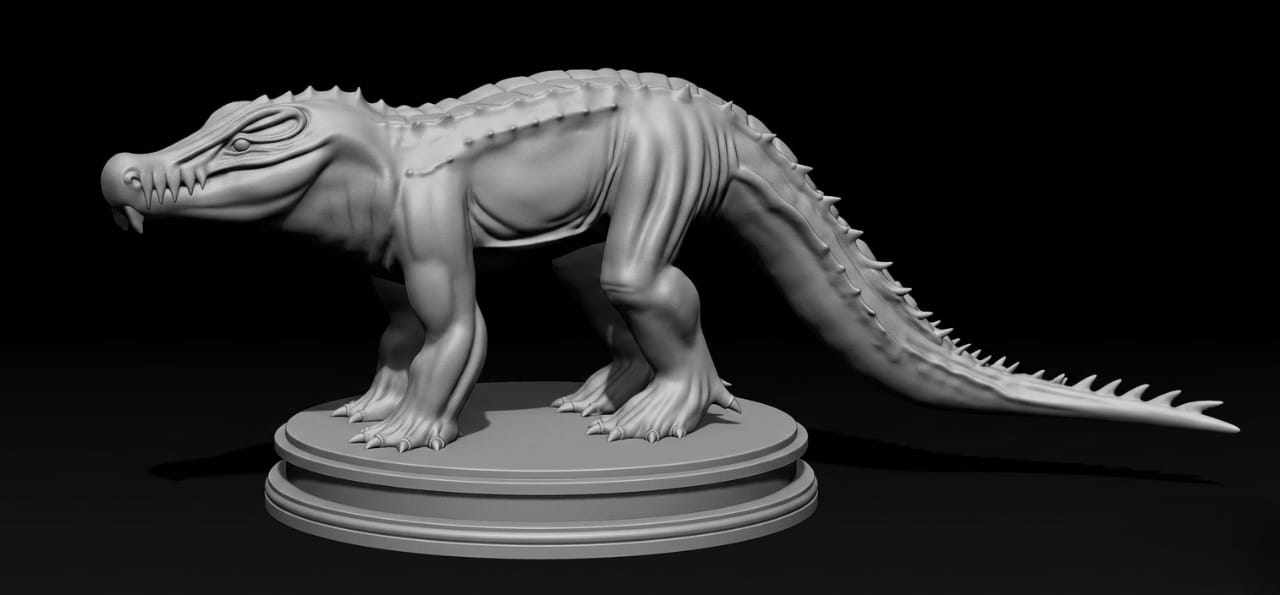 Kaprosuchus Statue