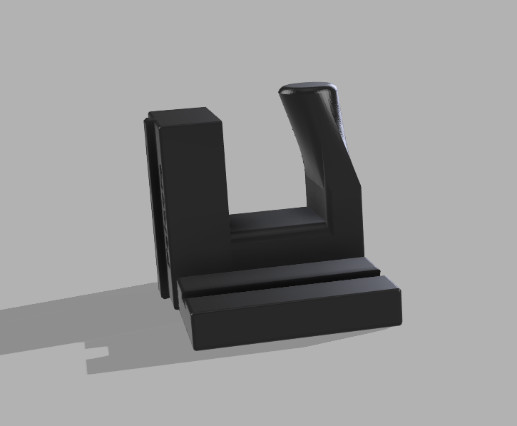 2 piece under desk headphone holder