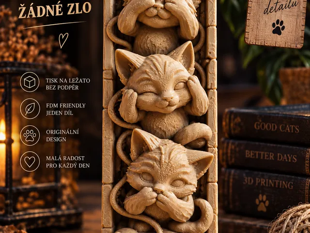3 CATS CUTE Wall art