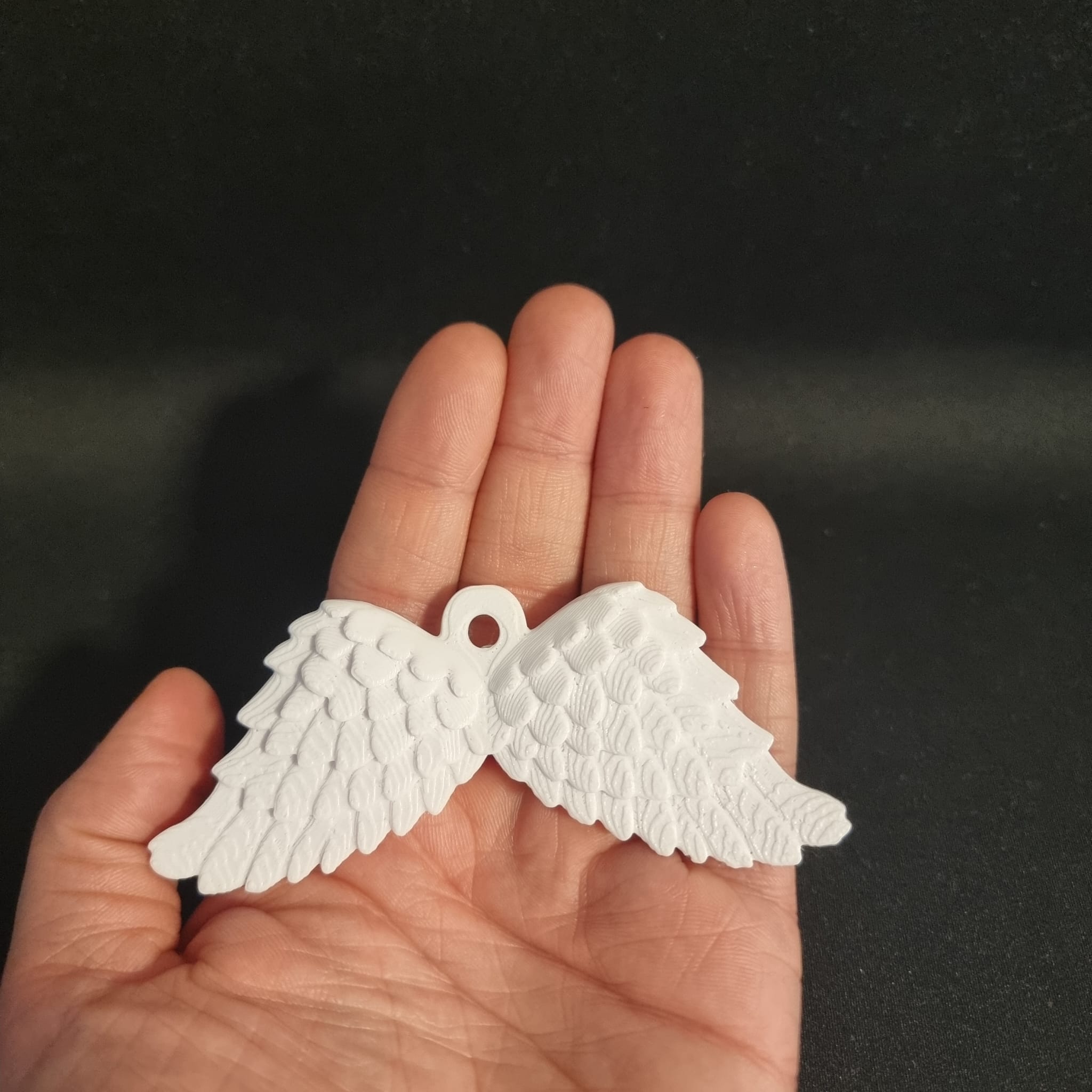 Angel wings christmas tree ornament