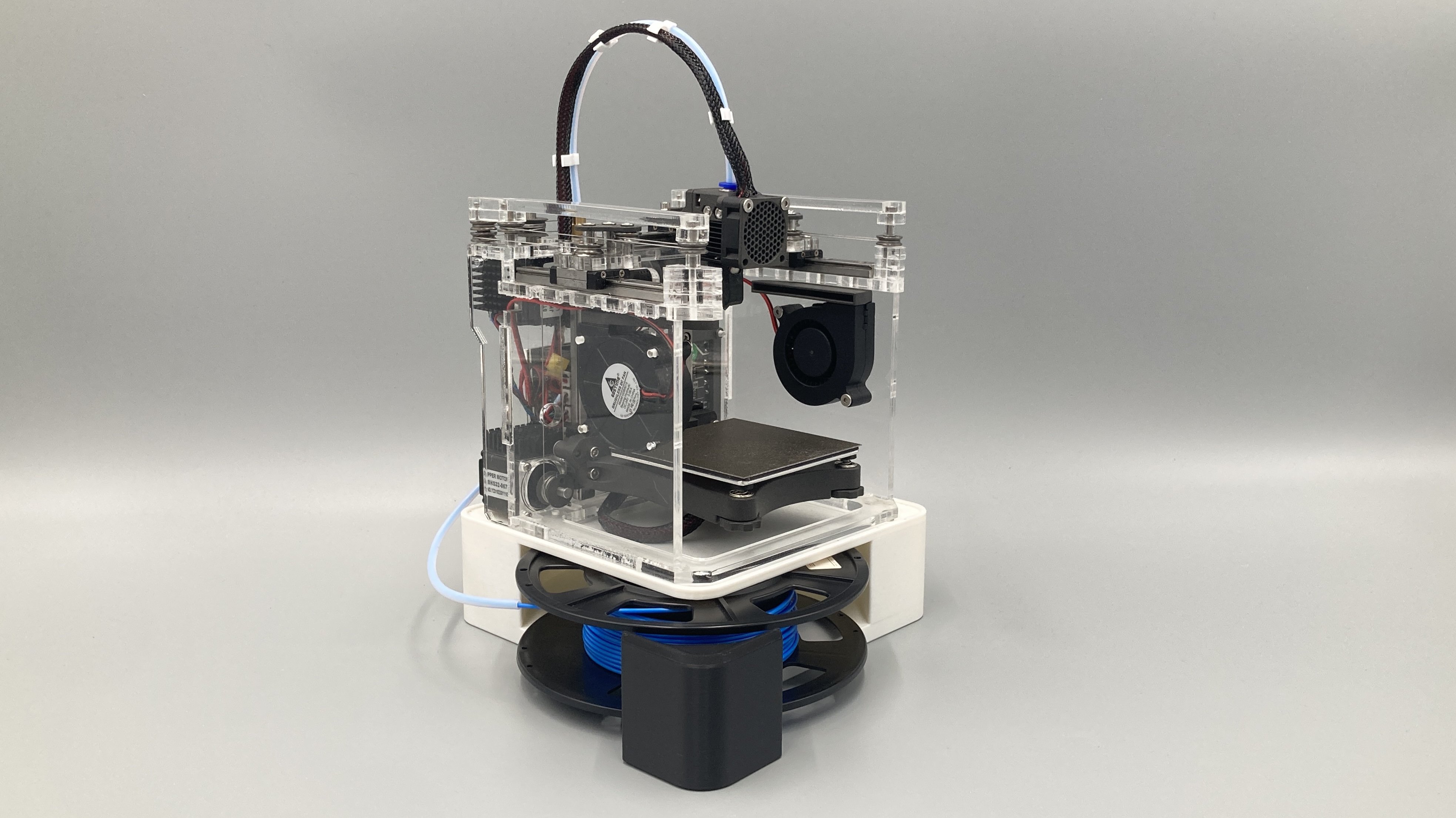 Micro 3D Printer Stand with Spool Storage