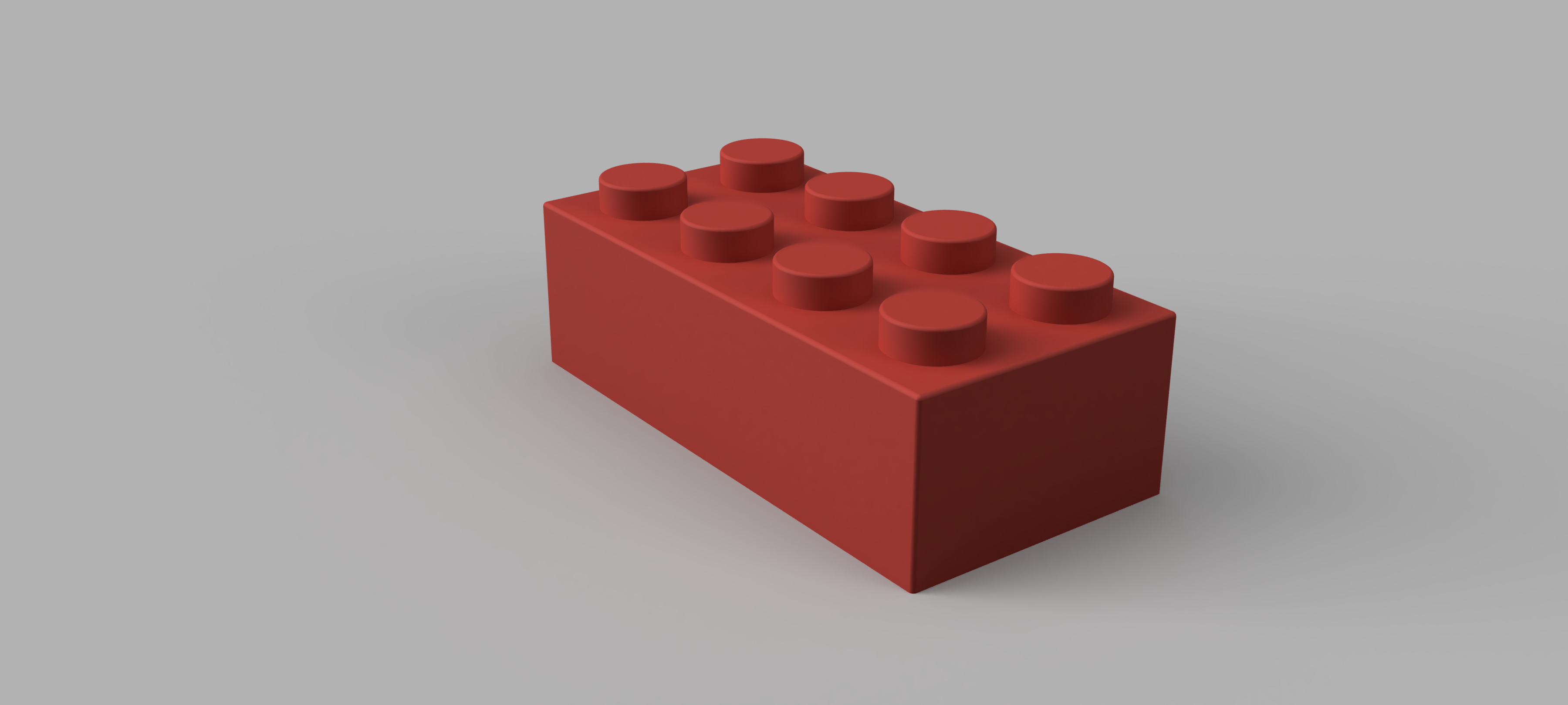 Precise 2×4 LEGO-Compatible Brick (CAD Modeled)