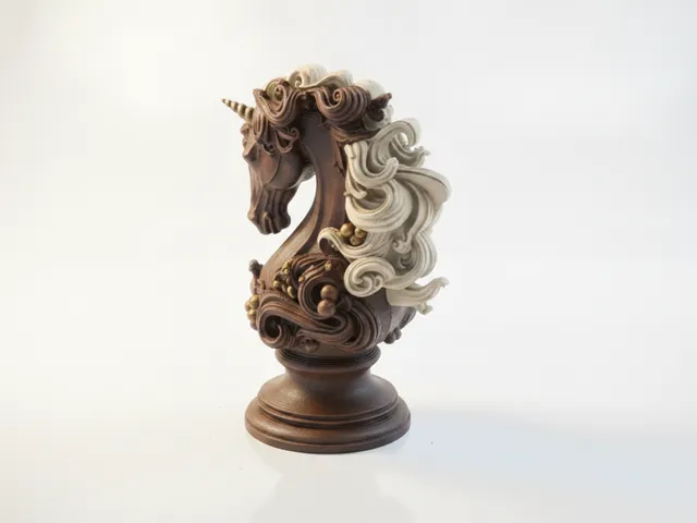 Knight Horse Bust Fantasy Sculpture 3D Printable
